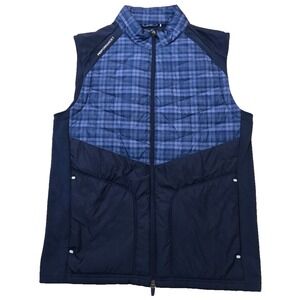 Walter Hagan Golf Performance II Hybrid Vest Men's M Navy/Plaid NWOT